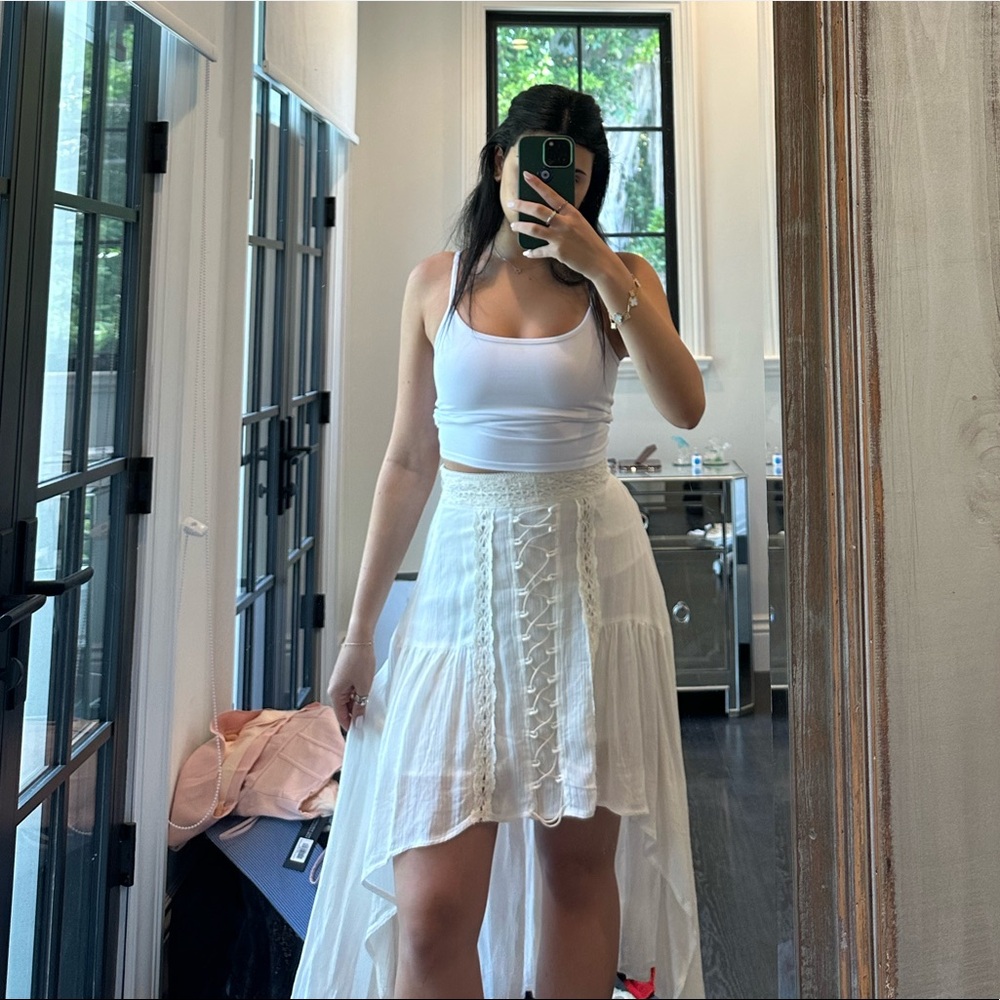 Thrifted white skirt